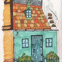 Il mio progetto del corso: Disegno architettonico espressivo con pennarelli colorati. Een project van  Schetsen,  Tekening,  Architecturale illustratie y  Illustratie met inkt van giovanna.forteleoni - 24.05.2024
