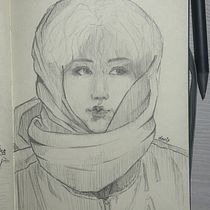 My project for course: Portrait Sketchbooking: Explore the Human Face. Sketching, Drawing, Portrait Drawing, Artistic Drawing, and Sketchbook project by Daria Maistruk - 05.24.2024
