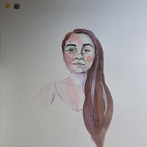 My project for course: Artistic Portrait with Watercolors. Fine Arts, Painting, Watercolor Painting, and Portrait Drawing project by fodor_veronika81 - 05.25.2024