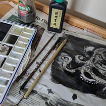 My project for course: India Ink Illustration with Japanese Influence. Ilustração tradicional, Desenho e Ilustração com tinta projeto de rosie - 29.05.2024