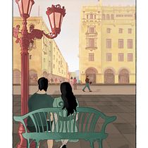 LIMA_ PLAZA DE ARMAS DESDE LA BANCA Ein Projekt aus dem Bereich Traditionelle Illustration, Skizzenentwurf, Digitale Illustration, Digitale Malerei und Sketchbook von Ana Maria Torres Gómez - 29.05.2024