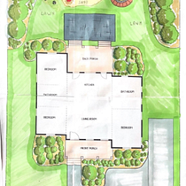 Mi proyecto del curso: Introducción al diseño de paisajes. Familia Devi. . Un proyecto de Diseño de interiores, Paisajismo, Ilustración arquitectónica y Diseño de espacios de msilvina.bogino - 27.05.2024