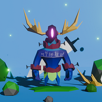 Mi proyecto del curso: Modelado de personajes low poly para videojuegos. Een project van 3D,  3D-modellering, Videogames, 3D-karakterontwerp y Videogame-ontwerp van maxi_garcete820 - 28.05.2024