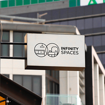 Mi proyecto del curso:  Creación de logo. Cliente: Infinity Spaces. Un projet de Design , Br, ing et identité, Design graphique , et Création de logos de oscar mauricio castro parra - 29.05.2024