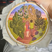Meu projeto do curso: Introdução ao bordado botânico. Un projet de Broderie , et Design textile de Samara Andrade - 30.05.2024
