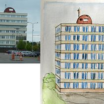 My project for course: Expressive Architectural Sketching with Colored Markers. Een project van  Schetsen,  Tekening,  Architecturale illustratie, Sketchbook y  Illustratie met inkt van Jiřina Soukupová - 31.05.2024