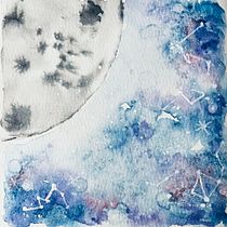 Mi proyecto del curso: cielo . Un progetto di Belle arti e Pittura di Eunice Valencia - 24.05.2024