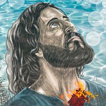 Jesús (The Chosen) . Traditional illustration, Vector Illustration, Digital Illustration, and Portrait Drawing project by Fransis Soto Aponte - 05.30.2024
