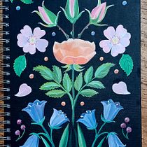 My project for course: Introduction to Floral Illustration with Acrylic. Ilustração tradicional, Artes plásticas, Pintura, Desenho, Pintura Acrílica e Ilustração botânica projeto de Anna Lau - 27.05.2024