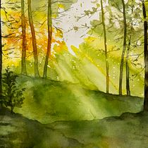 My project for course: Dreamy Watercolor Landscapes: Paint with Light. Un projet de Peinture , et Aquarelle de kishimotoyumiko1 - 02.06.2024