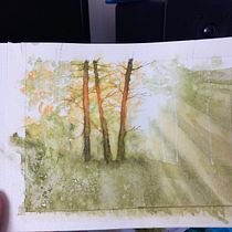 Mon projet du cours : Paysages oniriques à l'aquarelle : capturez la lumière. Un projet de Peinture , et Aquarelle de julien_maillard7 - 03.06.2024