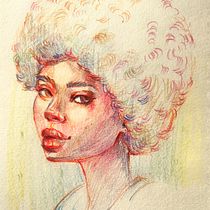 My project for course: Vibrant Portrait Drawing with Colored Pencils. Drawing, Portrait Drawing, Sketchbook, and Colored Pencil Drawing project by Sheela Sarang - 06.03.2024