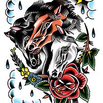 Mi proyecto del curso: Diseño de tatuajes estilo old school en Procreate. Projekt z dziedziny  R, sunek, Ilustracja c, frowa i Projektowanie tatuaż użytkownika Erick Moreno García - 03.06.2024