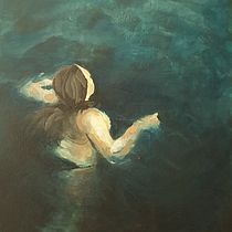 Female figure in water. Fine Arts, Painting, Figure Drawing, Acr, and lic Painting project by Claire-Jane Oliver - 06.04.2024