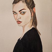 My project for course: Watercolor Portrait from a Photo. Traditional illustration, Watercolor Painting, and Portrait Drawing project by shalinip69 - 06.05.2024