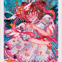 Sakura: Ilustración de cuento de hadas con acuarelas. Traditional illustration, Painting, Drawing, Digital Illustration, and Watercolor Painting project by As Chaires - 01.29.2024