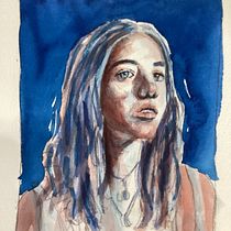 Mi proyecto del curso: Retrato artístico en acuarela. Fine Arts, Painting, Watercolor Painting, and Portrait Drawing project by Angel Castillo Herrera - 06.05.2024