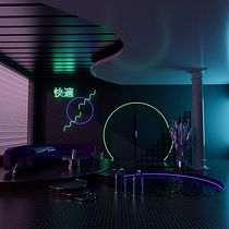 My project for course: 3D Interior Visualizations: Design Retro Spaces in Cinema 4D. 3D, Modelagem 3D, e Arquitetura digital projeto de Berk Karabag - 31.05.2024