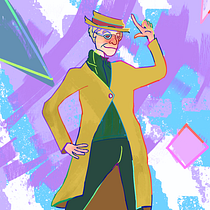 God of Mysteries (Dan Kelby's Character Design: Develop Your Own Style Course) Ein Projekt aus dem Bereich Traditionelle Illustration, Design von Figuren, Zeichnung, Digitale Illustration und Digitale Zeichnung von George W - 06.06.2024