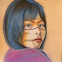 Meu projeto do curso: Ilustração com pastel e lápis de cor. Un progetto di Illustrazione tradizionale, Belle arti, Disegno a matita, Disegno, Disegno di ritratti, Disegno realistico e Disegno artistico di patriciamagna - 05.06.2024