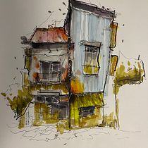 Mi proyecto del curso: Dibujo arquitectónico expresivo con marcadores de colores. Sketching, Drawing, Architectural Illustration, Sketchbook & Ink Illustration project by gguillecruz - 06.06.2024