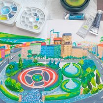 My project for course: Pictorial Sketchbook with Gouache. Un proyecto de Ilustración tradicional, Bocetado, Dibujo, Ilustración arquitectónica, Sketchbook y Pintura gouache de Diana - 05.06.2024