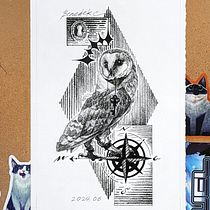 My project for course: Realistic Illustration of Birds with Imaginative Elements. Un proyecto de Dibujo a lápiz, Dibujo, Ilustración con tinta e Ilustración naturalista				 de Benedek Chen - 06.06.2024