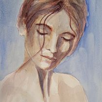 Mi proyecto del curso: Retrato artístico en acuarela. Fine Arts, Painting, and Portrait Drawing project by Tani Llambias - 06.06.2024