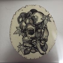 Meu projeto do curso: Técnicas de tatuagem blackwork com fine line (Tengu e Crânio). Un progetto di Design di tatuaggi di Jimmy Dantas - 08.06.2024