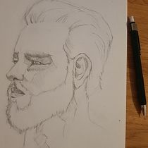 Mein Abschlussprojekt für den Kurs: Skizzenbuch für Porträts: Erkunde das menschliche Gesicht. Sketching, Drawing, Portrait Drawing, Artistic Drawing, and Sketchbook project by willibaldjudith - 06.08.2024