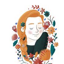 My project for course: Illustrated portraits with botanical elements. Traditional illustration, Digital Illustration, Botanical Illustration, and Digital Drawing project by venterele09 - 06.08.2024