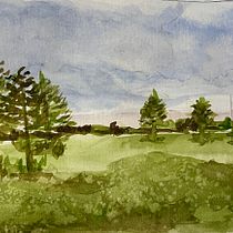 My project for course: Dreamy Watercolor Landscapes: Paint with Light. Un projet de Peinture , et Aquarelle de Jackie Cruz - 10.06.2024