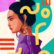 My project for course: Digital Portraits in Procreate with Graphical Elements. Projekt z dziedziny Ilustracja c, frowa, Portret, R i sunek anatomiczn użytkownika Graham Corcoran - 08.06.2024