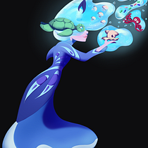 Ocean Daydreamer: Fantasy Character Design in Procreate . Projekt z dziedziny Trad, c, jna ilustracja, Projektowanie postaci, Ilustracja c, frowa, R, sunek c, frow, Malarstwo c i frowe użytkownika greggeffert - 10.06.2024