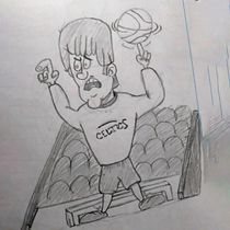 fanatico del equipo de basquet de los boston celtics . Un projet de Illustration traditionnelle, Conception de personnages , et Dessin de leandro marques - 08.06.2024