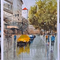 Meu projeto do curso: Paisagens urbanas em aquarela Ein Projekt aus dem Bereich Bildende Künste, Aquarellmalerei und Architektonische Illustration von marco_mtj - 10.06.2024