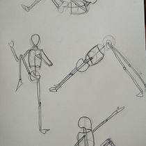 Esquemas figura humana Ein Projekt aus dem Bereich Bildende Künste, Skizzenentwurf, Bleistiftzeichnung, Zeichnung, Realistische Zeichnung und Anatomische Zeichnung von Paloma Sánchez Almazán - 11.06.2024
