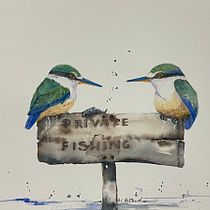 My project for course: Artistic Watercolor Techniques for Illustrating Birds. Traditional illustration, Watercolor Painting, Realistic Drawing, and Naturalistic Illustration project by Diane Holland - 06.12.2024