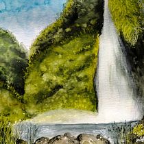 Mi proyecto del curso: Paisajes naturales en acuarela. Un progetto di Belle arti, Pittura e Pittura ad acquerello di Arlette Cassot - 13.06.2024