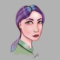 My project for course: Female Character Portraits in Procreate. Projekt z dziedziny Trad, c, jna ilustracja, Ilustracja c, frowa, R, sunek c i frow użytkownika maelstromers - 08.06.2024