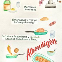 Mi proyecto : Las recetas de la abuela. Projekt z dziedziny Design, Trad, c, jna ilustracja,  Sztuki piękne,  Malarstwo, Kreat, wność i Projektowanie graficzne użytkownika Beatriz BM - 06.06.2024