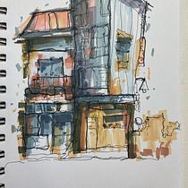 My project for course: Expressive Architectural Sketching with Colored Markers. Sketching, Drawing, Architectural Illustration, Sketchbook & Ink Illustration project by Saloni Narula - 06.13.2024