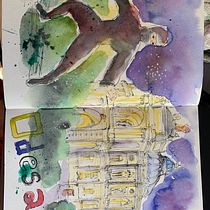 My project for course: Artistic Watercolor Sketching: Dare to Express Your Ideas. Ilustração tradicional, Esboçado, Criatividade, Desenho, Pintura em aquarela, e Sketchbook projeto de olena.kummer - 15.06.2024