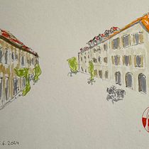 my first projet with markers. Sketching, Drawing, Architectural Illustration, Sketchbook & Ink Illustration project by Antoine - 06.15.2024
