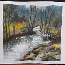 My project for course: Painting Realistic Watercolor Landscapes. Projekt z dziedziny  Sztuki piękne,  Malarstwo, Sketching, Malowanie akwarelą, Ilustracja naturalist i czna użytkownika jo_eastaff - 16.06.2024
