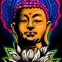 Mi proyecto del curso: Buddha...Gabriel Outeda... Arte75. Un projet de Illustration traditionnelle, Illustration vectorielle et Illustration numérique de Gabriel Outeda - 16.06.2024