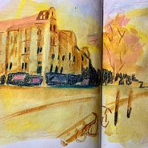 Mein Abschlussprojekt für den Kurs: Moderne Urban Sketching-Techniken in Mixed Media Ein Projekt aus dem Bereich Traditionelle Illustration, Malerei, Architektonische Illustration und Illustration mit Tinte von Anne - 16.06.2024