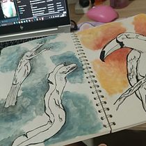 Mi proyecto del curso: Sketching diario como inspiración creativa. Traditional illustration, Sketching, Creativit, Drawing, and Sketchbook project by Darly Vanessa Garcia - 06.17.2024