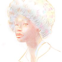 Mon projet du cours : Dessin de portraits expressifs aux crayons de couleur . Drawing, Portrait Drawing, Sketchbook, and Colored Pencil Drawing project by Françoise Prieels - 06.17.2024