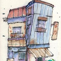 My project for course: Expressive Architectural Sketching with Colored Markers. Sketching, Drawing, Architectural Illustration, Sketchbook & Ink Illustration project by San - 06.17.2024